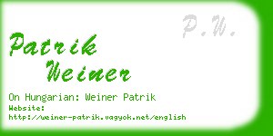 patrik weiner business card